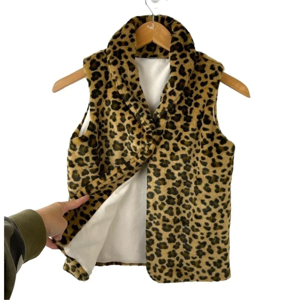 Cheetah Print Vest Faux Fur Carter's KIDS Size 10/12